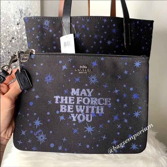 Coach x Star Wars Large Canvas Tote Pouch Set - Picture 6 of 8